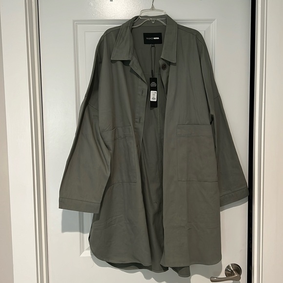 Fashion Nova Daleyza Shacket- Olive - Picture 2 of 4